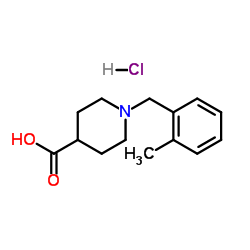 1-(2-Methylbenzyl)-4-piperidinecarboxylic acid hydrochloride (1:1)结构式
