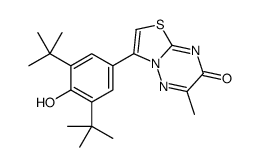 3-(3,5-ditert-butyl-4-hydroxyphenyl)-6-methyl-[1,3]thiazolo[3,2-b][1,2,4]triazin-7-one结构式