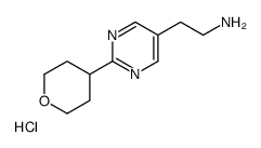 2-[2-(oxan-4-yl)pyrimidin-5-yl]ethanamine,hydrochloride Structure