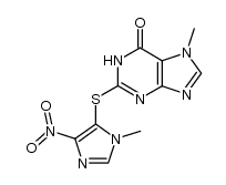 7-methyl-6-oxo-1,6-dihydro-2-(1-methyl-4-nitroimidazol-5-ylthio)purine结构式