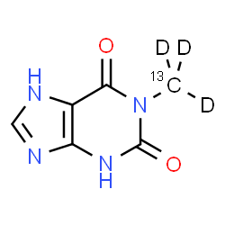 1-Methylxanthine-(methyl-13C,d3) structure