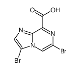 3,6-Dibromoimidazo[1,2-a]pyrazine-8-carboxylic acid结构式