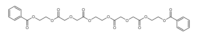 4,8,13,17-tetraoxo-3,6,9,12,15,18-hexaoxaicosane-1,20-diyl dibenzoate Structure