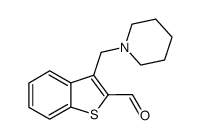 3-Piperidin-1-ylmethyl-benzo[b]thiophene-2-carbaldehyde结构式