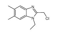2-Chloromethyl-1-ethyl-5,6-dimethyl-1H-benzoimidazole结构式