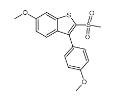 6-methoxy-3-(4-methoxyphenyl)-2-(methylsulfonyl)benzo[b]thiophene Structure