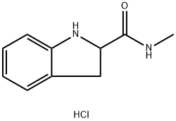 N-methyl-2,3-dihydro-1H-indole-2-carboxamide hydrochloride Structure