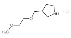 3-[(2-Methoxyethoxy)methyl]pyrrolidine hydrochloride结构式