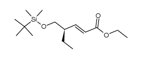 ethyl (2E,4R)-4-(tert-butyldimethylsilyloxymethyl)-2-hexenoate结构式