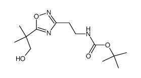 tert-butyl 2-[5-(2-hydroxy-1,1-dimethylethyl)-1,2,4-oxadiazol-3-yl]ethylcarbamate结构式