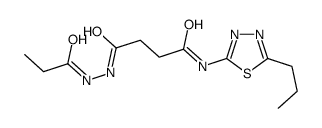 4-oxo-4-(2-propanoylhydrazinyl)-N-(5-propyl-1,3,4-thiadiazol-2-yl)butanamide Structure