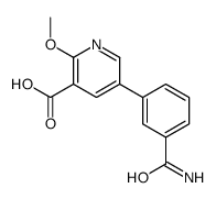 5-(3-carbamoylphenyl)-2-methoxypyridine-3-carboxylic acid结构式