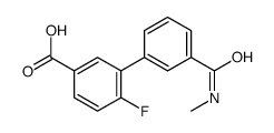 4-fluoro-3-[3-(methylcarbamoyl)phenyl]benzoic acid结构式