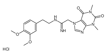 N'-[2-(3,4-dimethoxyphenyl)ethyl]-2-(1,3-dimethyl-2,6-dioxopurin-7-yl)ethanimidamide,hydrochloride结构式