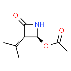 2-Azetidinone,4-(acetyloxy)-3-(1-methylethyl)-,(3S-trans)-(9CI)结构式