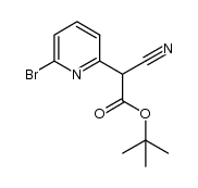 tert-butyl 2-(6-bromopyridin-2-yl)-2-cyanoacetate结构式