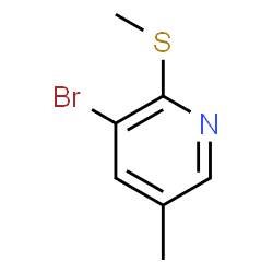 3-Bromo-5-methyl-2-(methylthio)pyridine结构式