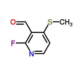 2-Fluoro-4-(methylthio)nicotinaldehyde结构式