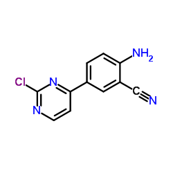 2-Amino-5-(2-chloro-4-pyrimidinyl)benzonitrile结构式