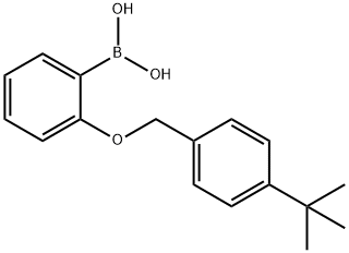 2-(4-叔丁基苯氧基甲基)苯基硼酸结构式