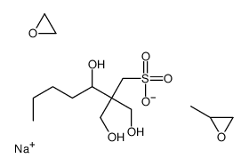 sodium,3-hydroxy-2,2-bis(hydroxymethyl)heptane-1-sulfonate,2-methyloxirane,oxirane Structure