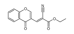 ethyl 2-cyano-3-(4H-1-benzoypyran-4-one-3-yl)-acrylate结构式