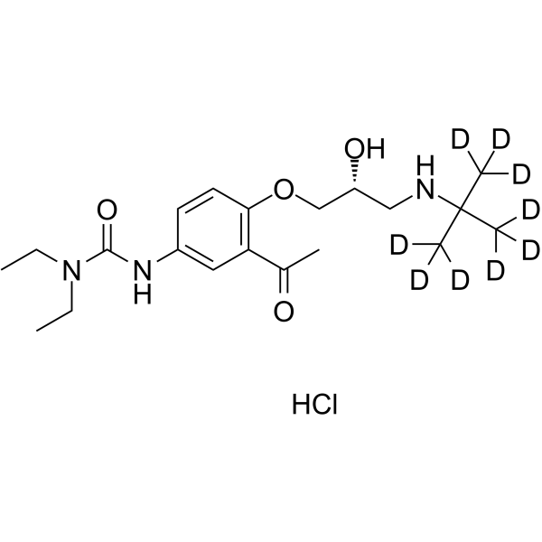 (R)-(+)-Celiprolol-d9 hydrochloride结构式