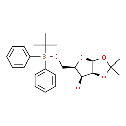 (3aS,5R,6S,6aS)-5-{[(tert-butyldiphenylsilyl)oxy]methyl}-2,2-dimethyl-tetrahydro-2H-furo[2,3-d][1,3]dioxol-6-ol Structure
