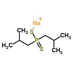 二(2-甲基丙基)-二硫代膦酸钠结构式