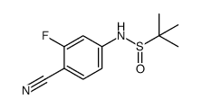 N-(4-cyano-3-fluorophenyl)-2-methylpropane-2-sulfinamide Structure