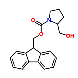 (9H-Fluoren-9-yl)Methyl 2-(hydroxyMethyl)pyrrolidine-1-carboxylate结构式