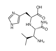 N-(2-amino-1-(aminocarbonyl)-3-methylbutyl)histidine Structure