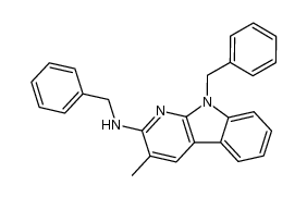 2-benzylamino-9-benzyl-3-methylpyrido[2,3-b]indole结构式