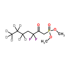 (3,3-二氟-2-氧庚基)膦酸二甲酯-d7结构式