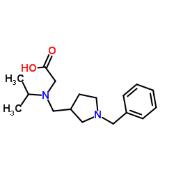 N-[(1-Benzyl-3-pyrrolidinyl)methyl]-N-isopropylglycine结构式