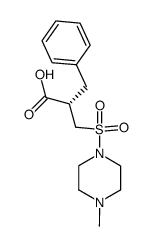 (2S) 2-Benzyl-3-(1-methyl-piperazin-4-ylsulfonyl)propionic Acid结构式