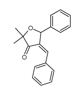4-benzylidene-2,2-dimethyl-5-phenyldihydrofuran-3(2H)-one Structure