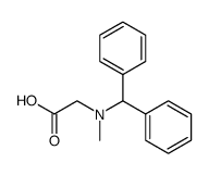 N-diphenylmethyl-N-methylaminoacetic acid Structure