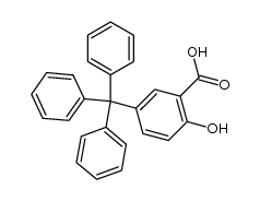 2-hydroxy-5-trityl-benzoic acid结构式