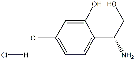 2-((1R)-1-AMINO-2-HYDROXYETHYL)-5-CHLOROPHENOL HYDROCHLORIDE Structure