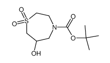 6-Hydroxy-1,1-dioxo-1l6-[1,4]thiazepane-4-carboxylic acid tert-butyl ester structure