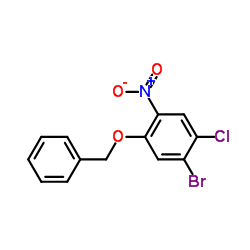 1-(Benzyloxy)-5-bromo-4-chloro-2-nitrobenzene结构式