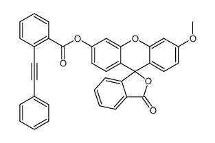 3'-methoxy-3-oxo-3H-spiro[isobenzofuran-1,9'-xanthen]-6'-yl 2-(phenylethynyl)benzoate结构式