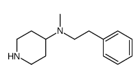 METHYL-PHENETHYL-PIPERIDIN-4-YL-AMINE结构式
