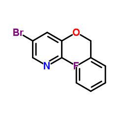 3-Benzyloxy-5-bromo-2-fluoropyridine结构式