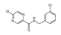 5-chloro-N-(3-chlorobenzyl)pyrazine-2-carboxamide结构式