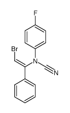 (Z)-N-(2-bromo-1-phenylvinyl)-N-(4-fluorophenyl)cyanamide结构式