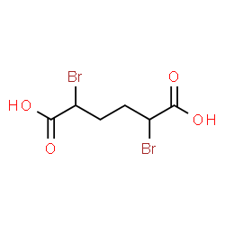 (+)-2,5-Dibromohexanedioic acid Structure