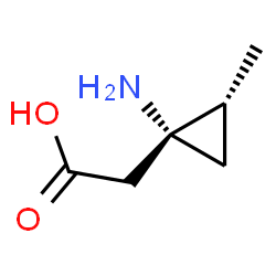 Cyclopropaneacetic acid, 1-amino-2-methyl-, trans-(+)- (9CI) structure