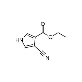 4-氰基-1H-吡咯-3-羧酸乙酯结构式